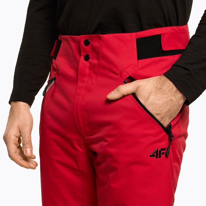 Men's 4F ski trousers red H4Z22-SPMN006 4