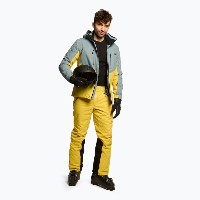 Men's ski trousers 4F yellow H4Z22-SPMN006 2