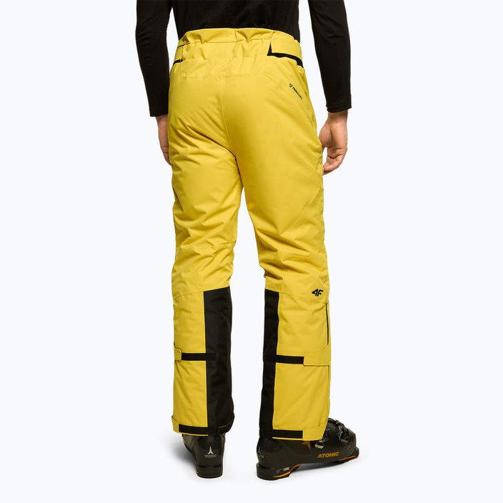 Men's ski trousers 4F yellow H4Z22-SPMN006 3