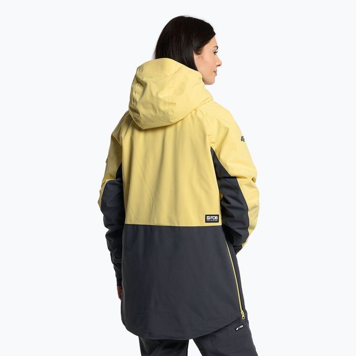Women's snowboard jacket 4F yellow H4Z22-KUDS003 3