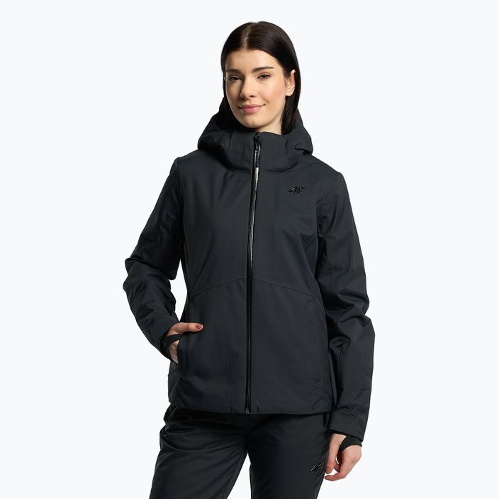 Women's ski jacket 4F black H4Z22-KUDN010