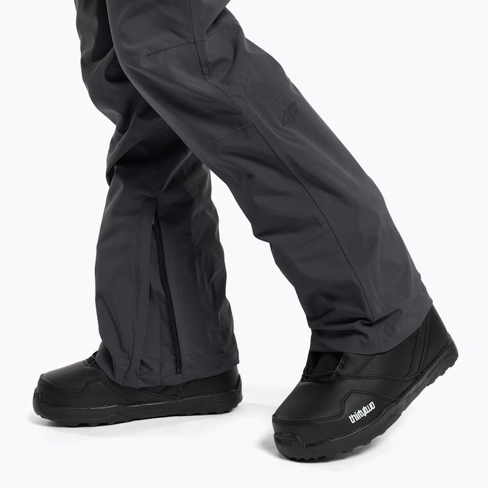 Women's snowboard trousers 4F dark grey H4Z22-SPDS002 4