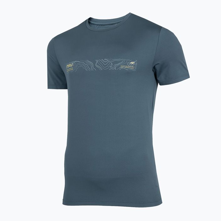 Men's 4F trekking t-shirt navy blue H4Z22-TSM019 2