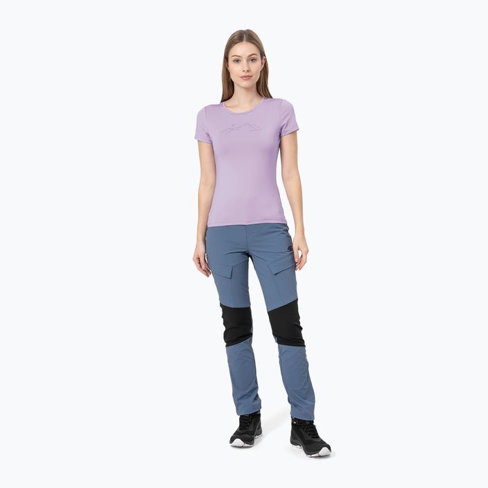 Women's trekking t-shirt 4F purple H4Z22-TSD016 2