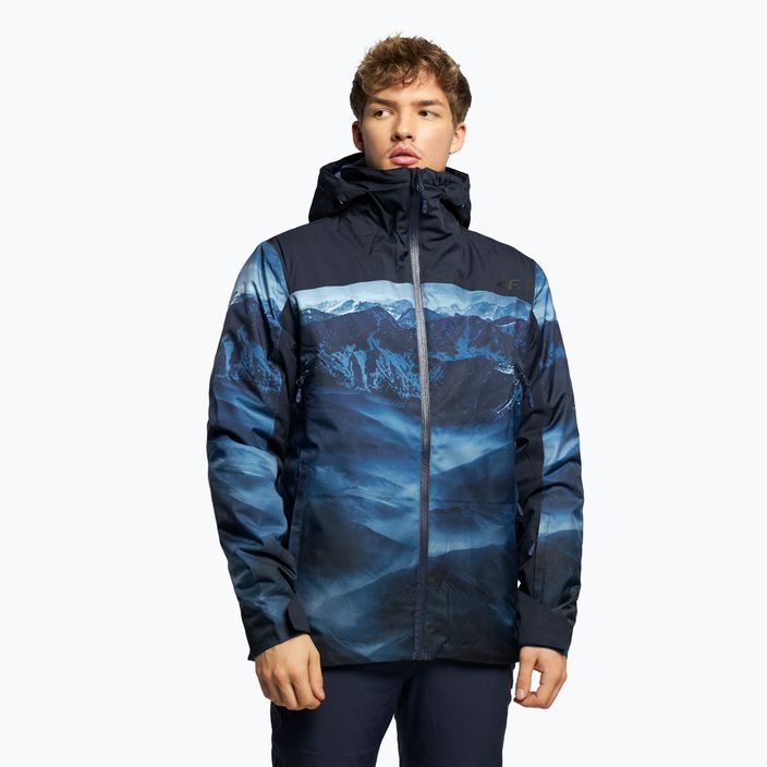Men's 4F ski jacket navy blue H4Z22-KUMN006