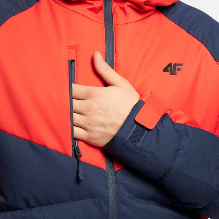 Men's 4F ski jacket red and navy blue H4Z22-KUMN007 8