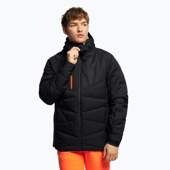 Men's 4F ski jacket black H4Z22-KUMN007