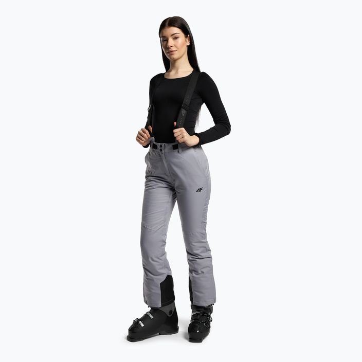 Women's ski trousers 4F grey H4Z22-SPDN002