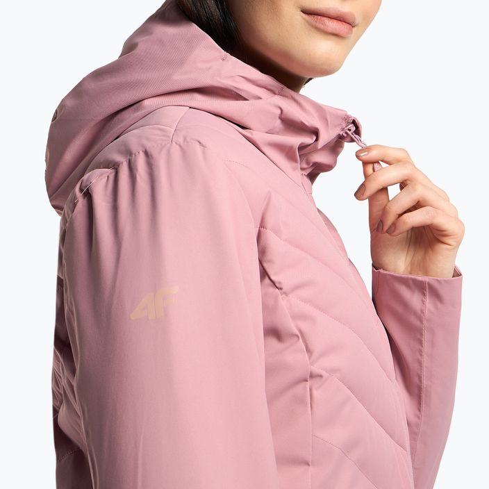 Women's ski jacket 4F pink H4Z22-KUDN003 5