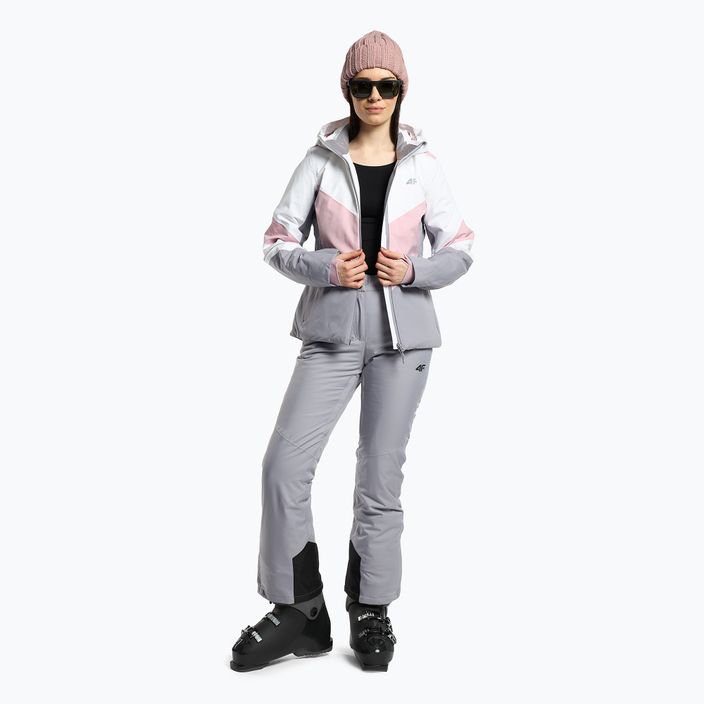 Women's ski jacket 4F pink H4Z22-KUDN008 2