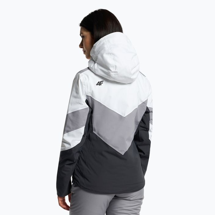 Women's ski jacket 4F grey H4Z22-KUDN008 3