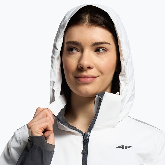Women's ski jacket 4F grey H4Z22-KUDN008 4