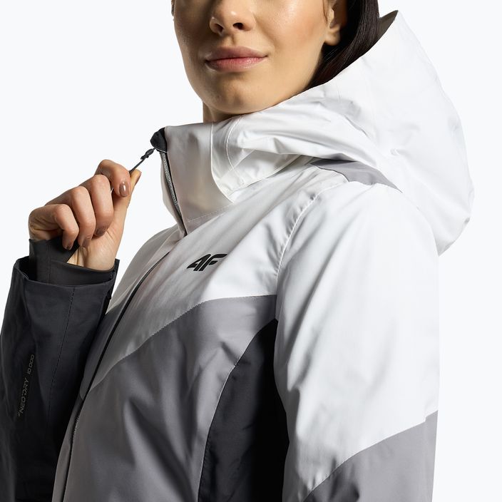 Women's ski jacket 4F grey H4Z22-KUDN008 5
