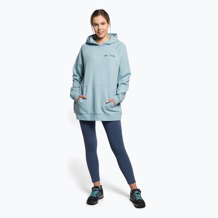 Women's snowboard sweatshirt 4F blue H4Z22-BLD012 2
