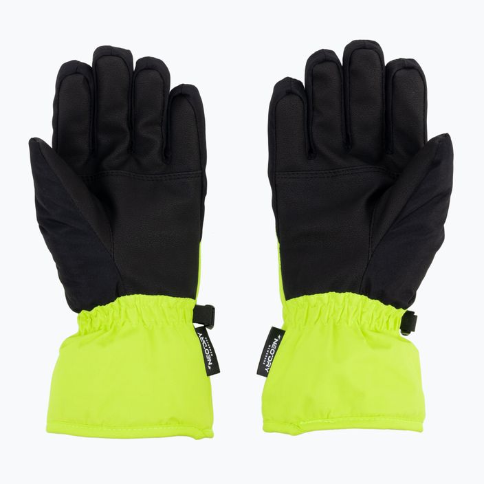 Children's ski gloves 4F green-black 4FJAW22AFGLM038 2