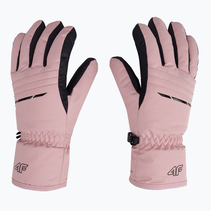 Women's ski gloves 4F pink H4Z22-RED002 3