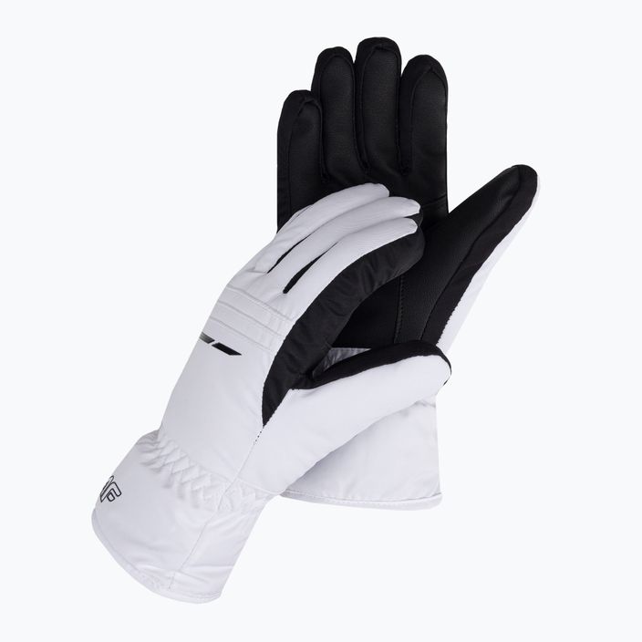 Women's ski gloves 4F white H4Z22-RED002