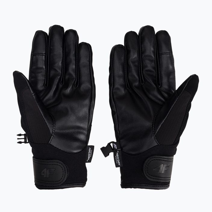 Men's ski gloves 4F black H4Z22-REM004 2