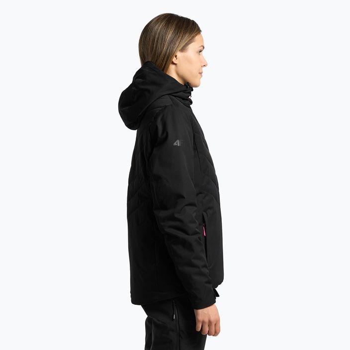 Women's ski jacket 4F black H4Z21-KUDN003 3