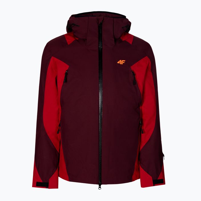 Men's 4F ski jacket burgundy-red H4Z21-KUMN015 13