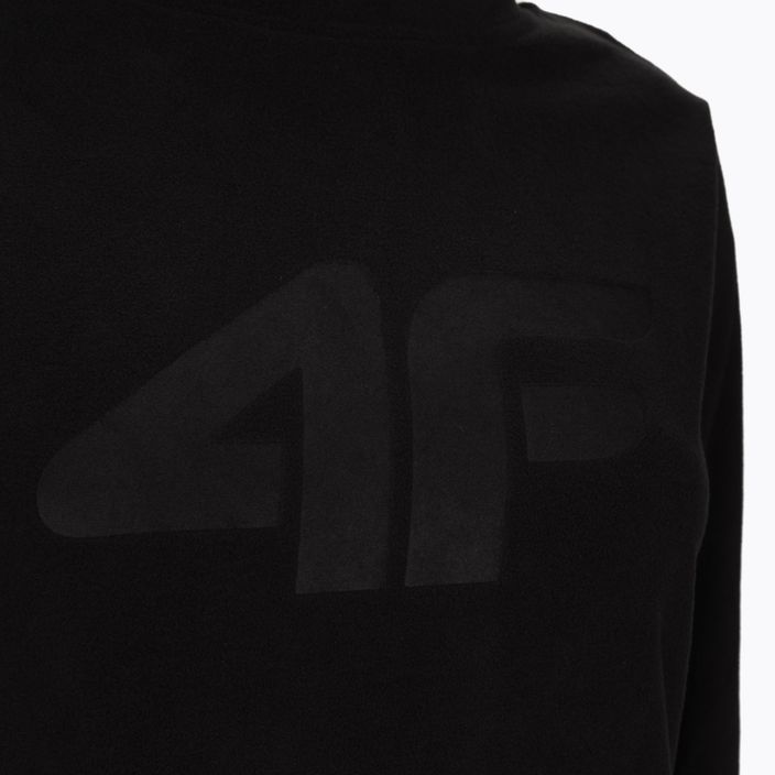 Women's 4F fleece sweatshirt black NOSH4-PLD352 3
