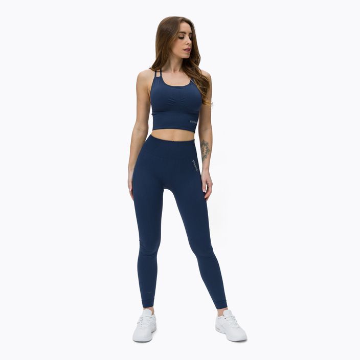 Women's seamless leggings STRONG POINT SHAPE & COMFORT (PUSH UP) navy blue 1133 2