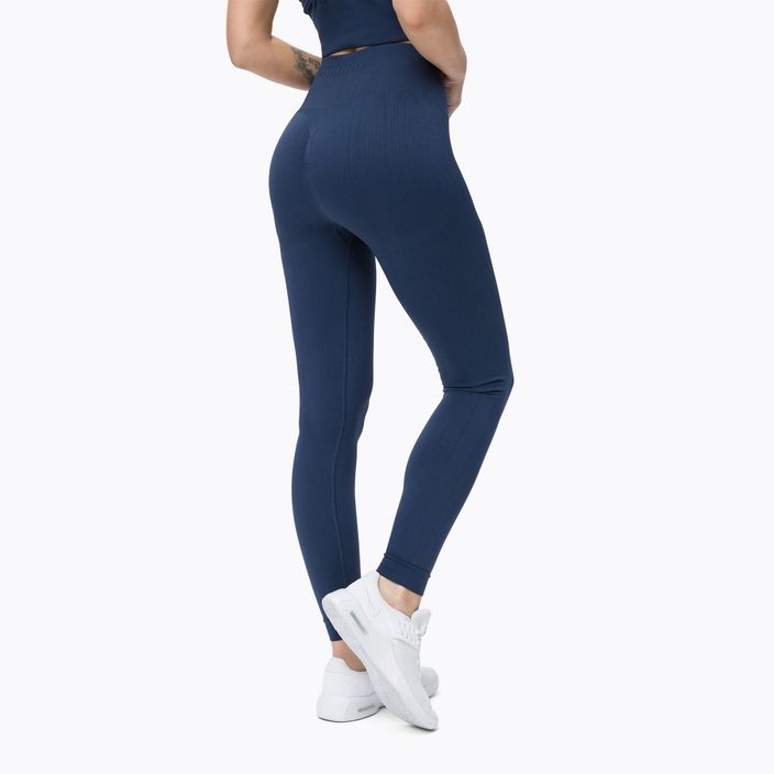 Women's seamless leggings STRONG POINT SHAPE & COMFORT (PUSH UP) navy blue 1133 3