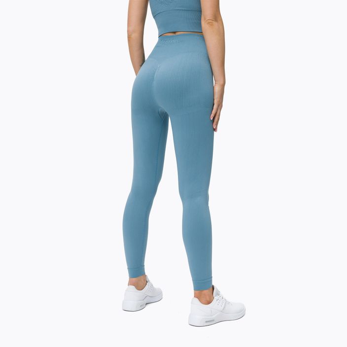 Women's seamless leggings STRONG POINT Shape & Comfort Push Up blue 1129 3