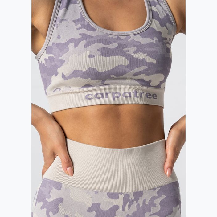 Carpatree Camo Seamless purple fitness bra 4