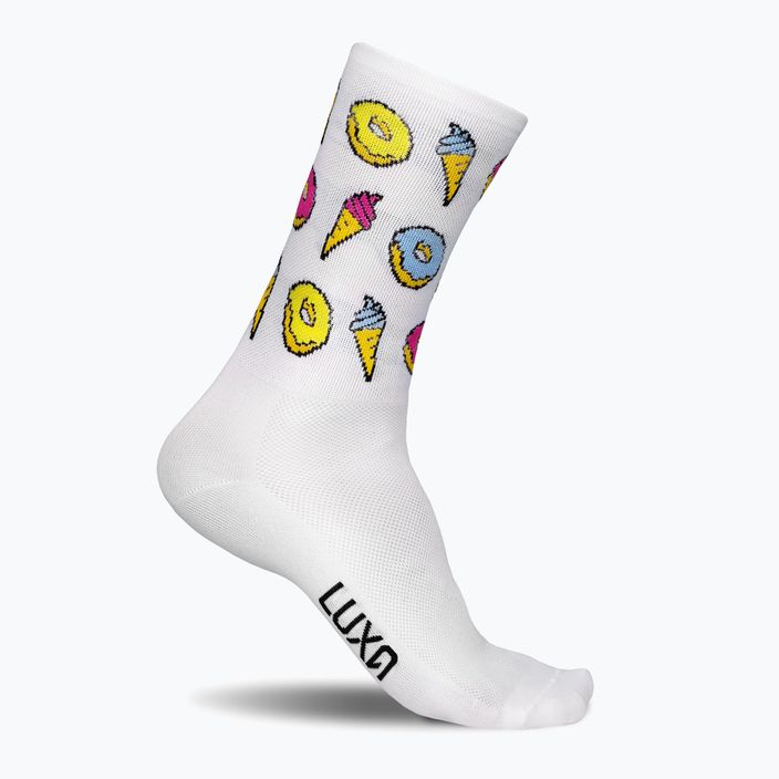 Luxa Donuts cycling socks white LUAMSDS
