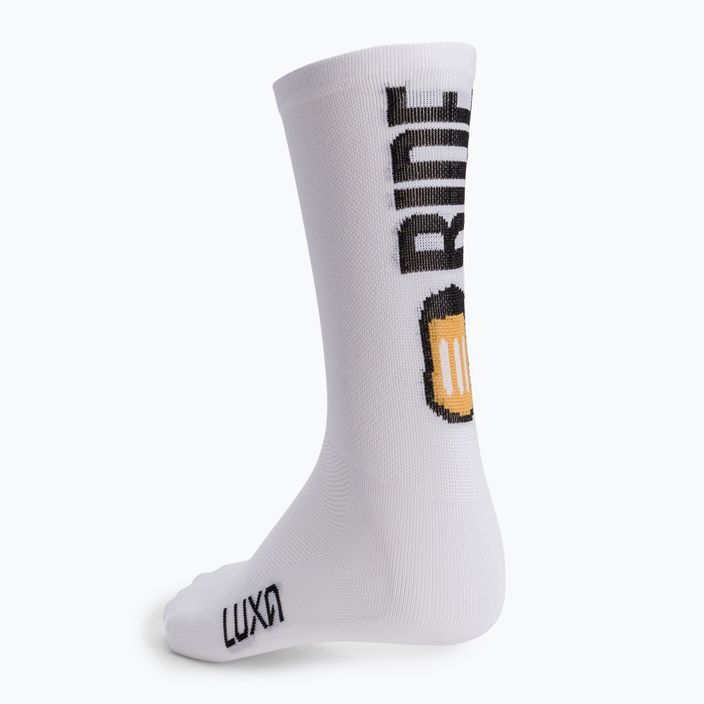 Luxa Beer Ride cycling socks white LAM21SBRWS1 5