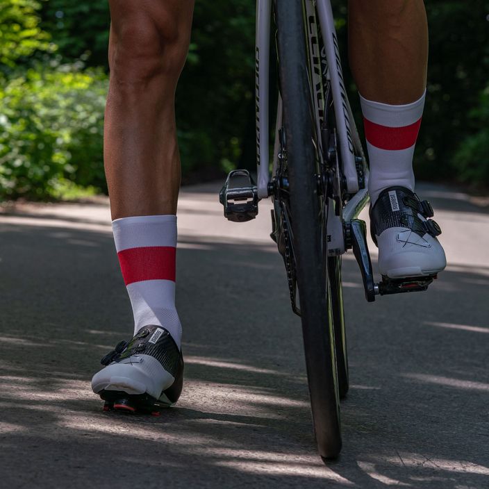 Luxa Flag white and red cycling socks LAM21SPFS 5