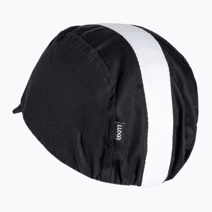 Luxa Classic Stripe black and white under-helmet cycling cap LULOCKCSB 6