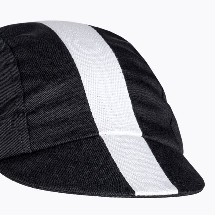 Luxa Classic Stripe black and white under-helmet cycling cap LULOCKCSB 7