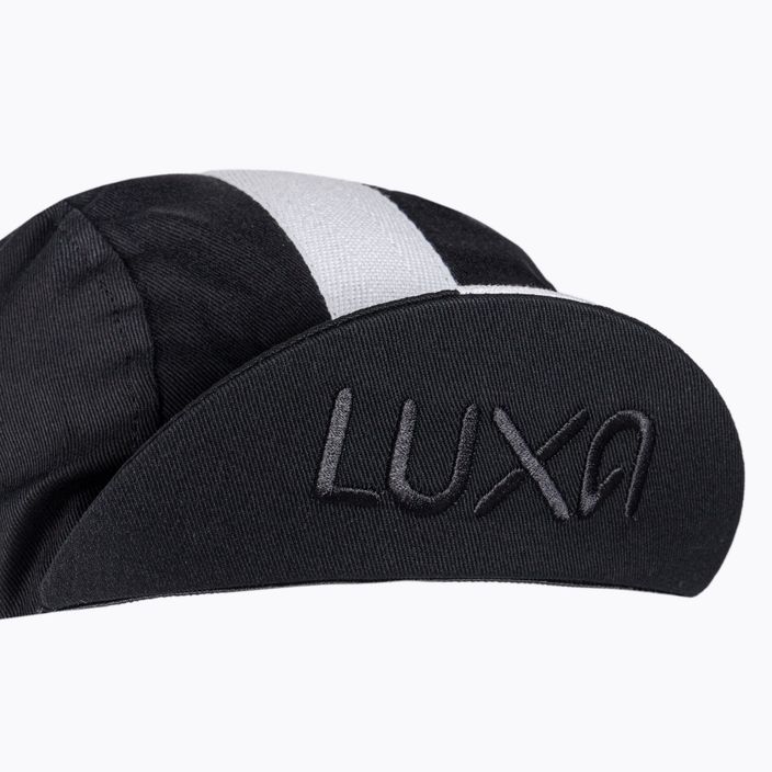 Luxa Classic Stripe black and white under-helmet cycling cap LULOCKCSB 8