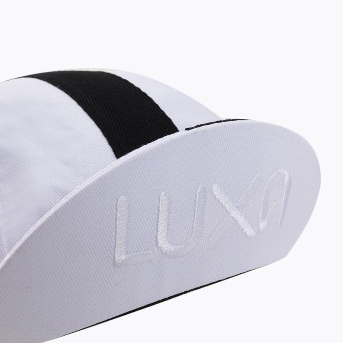 Luxa Classic Stripe white and black under-helmet cycling cap LULOCKCSW 9