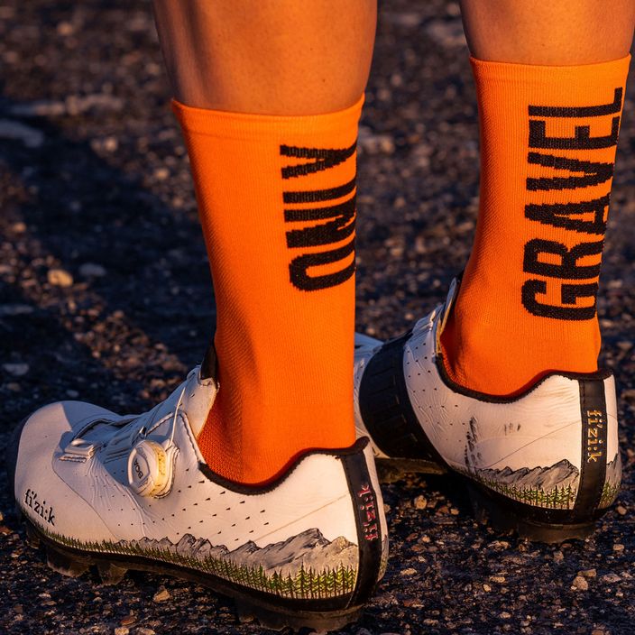 Luxa Only Gravel cycling socks orange LAM21SOGO1S 7