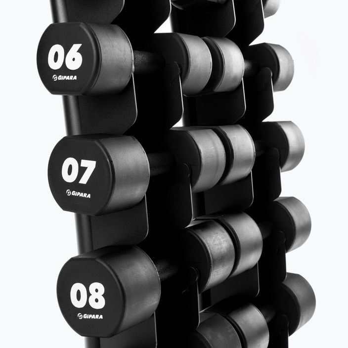 Gipara Fitness dumbbell set + stand 1-10kg black 6460 3
