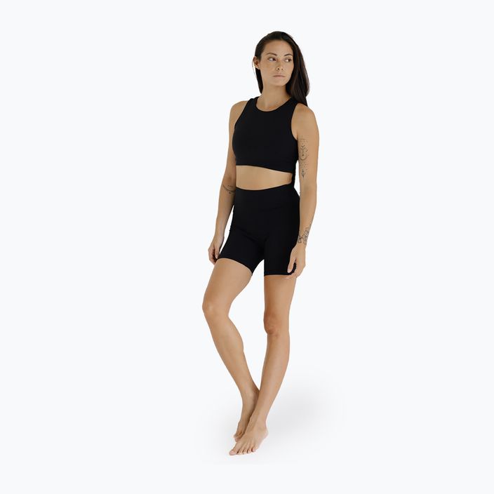 Women's yoga shorts JOYINME Ribbed black 4