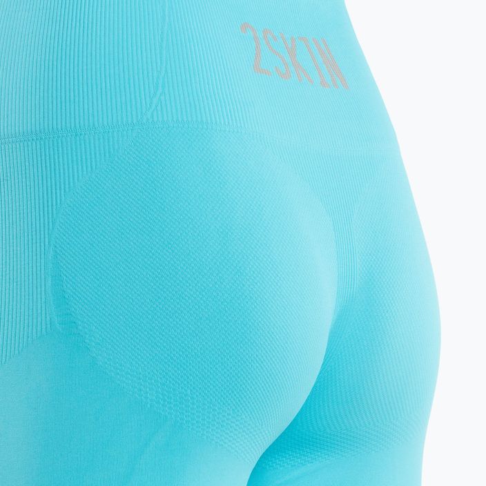Women's training leggings 2skin Power Seamless Turquoise blue 2S-60513 4