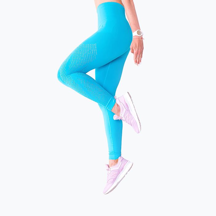 Women's training leggings 2skin Power Seamless Turquoise blue 2S-60513 6
