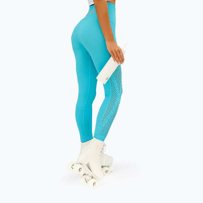 Women's training leggings 2skin Power Seamless Turquoise blue 2S-60513 7