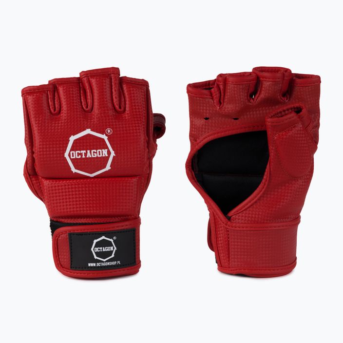 Octagon Kevlar MMA grappling gloves red 3