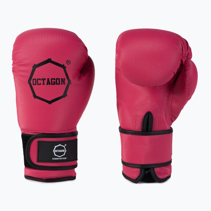 Octagon Kevlar pink women's boxing gloves 3