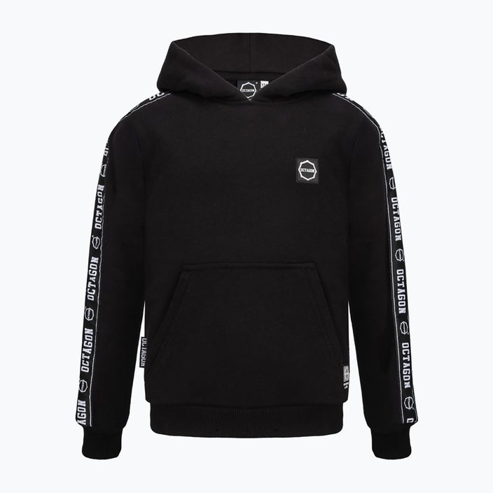 Men's Octagon Stripe hooded sweatshirt black