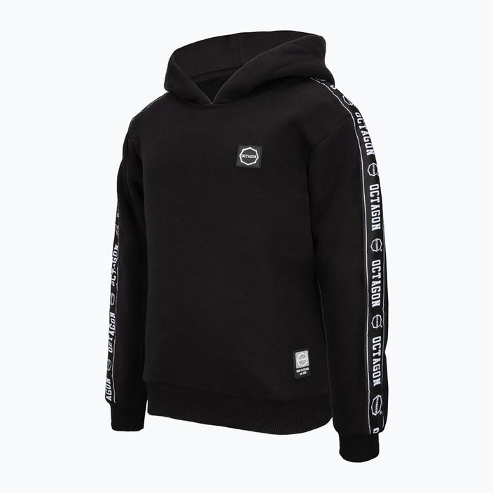 Men's Octagon Stripe hooded sweatshirt black 2