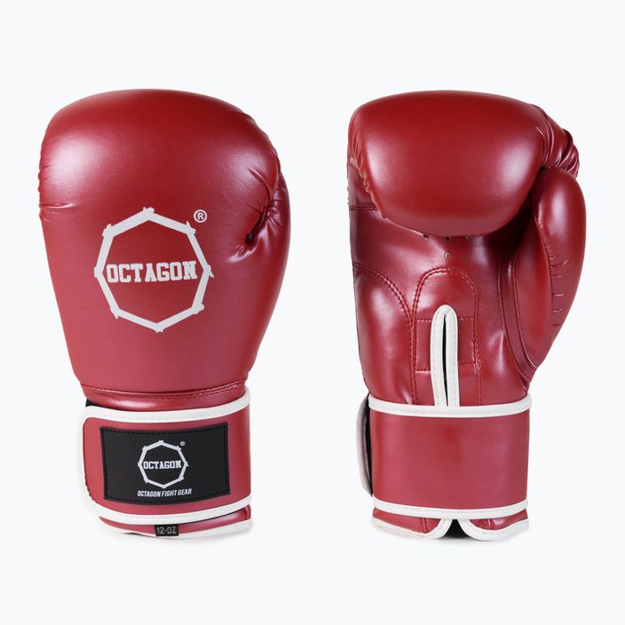 Octagon boxing gloves red 3