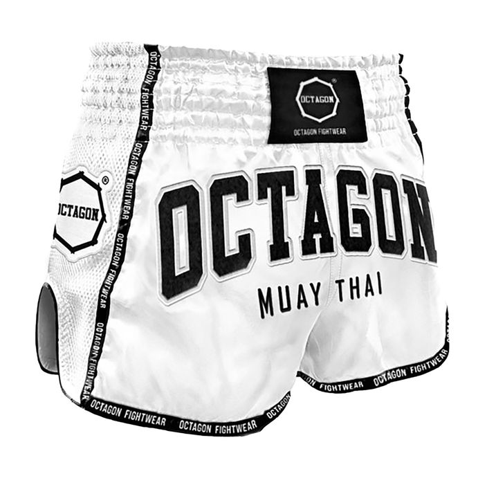 Men's Octagon Muay Thai training shorts white 2