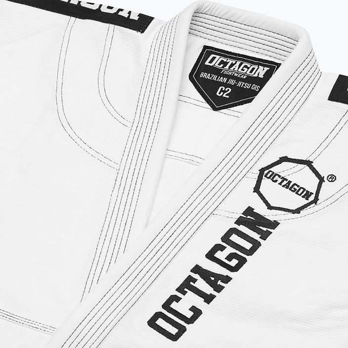 GI for men's Brazilian jiu-jitsu Octagon Caption white 6