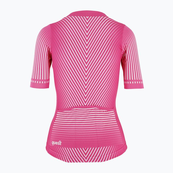 Women's cycling jersey Quest Strip pink 2